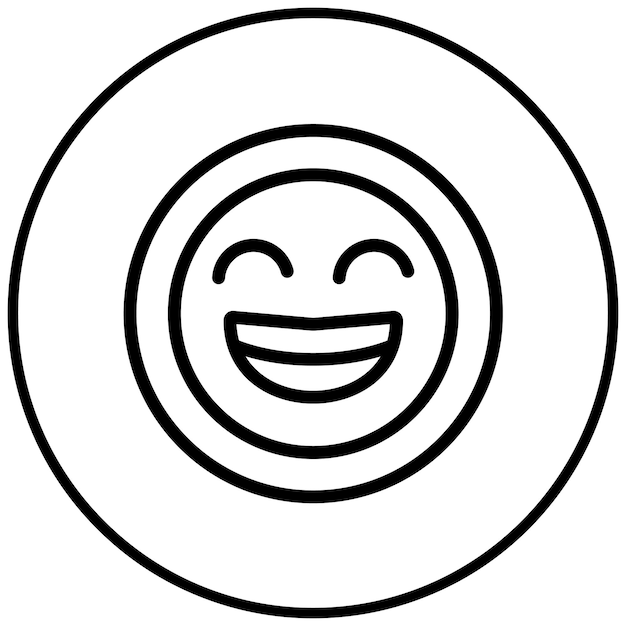 un círculo con un borde azul y rosa y un círculo rosa con una sonrisa
