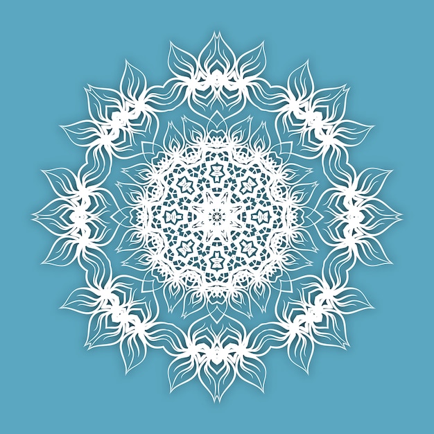 Círculo borde ornamental floral