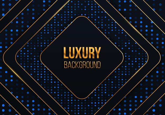 Círculo brillante de fondo de lujo con textura de brillo dorado con efecto de luz y elemento de puntos brillantes