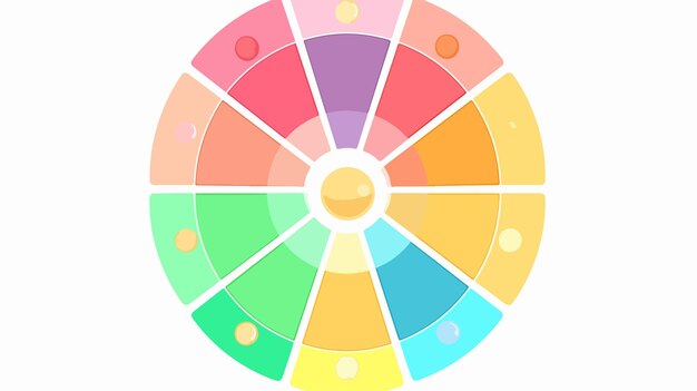 un círculo con un centro de color arco iris que dice arco ires
