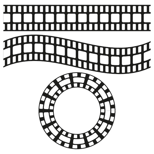 Vector círculo de cine moderno forma redonda