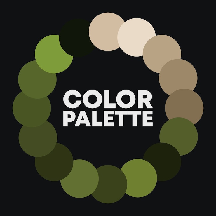 Vector círculo de color combinaciones de color ilustración vectorial