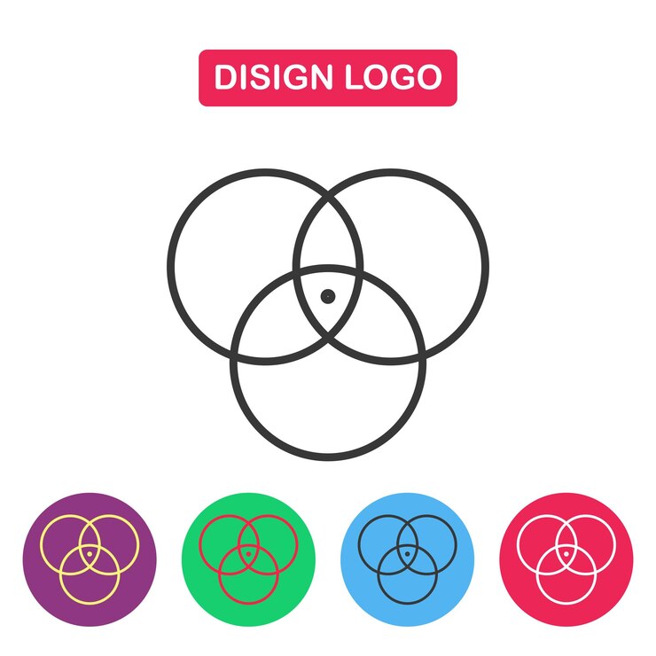 Vector círculo de color de logotipo de diseño
