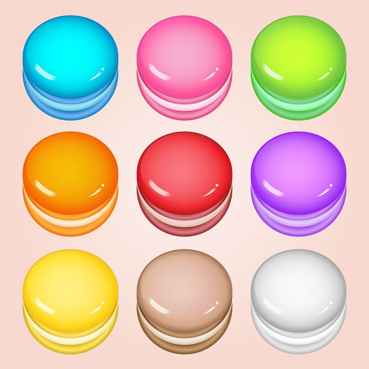 Vector círculo de colores galletas para partidos de 3 juegos.