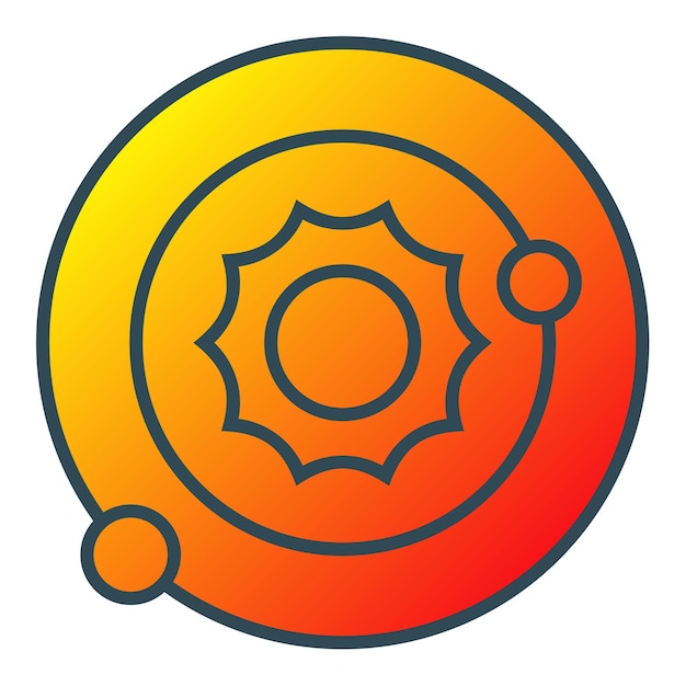 un círculo colorido con un diseño amarillo y naranja en él