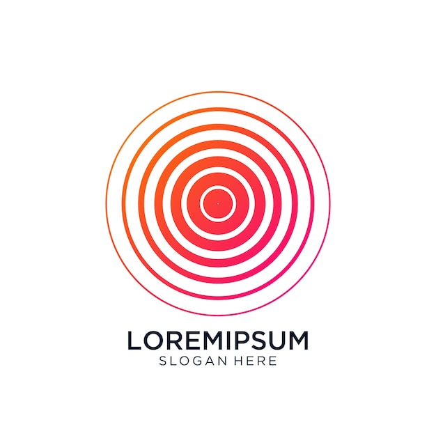un círculo colorido con el logotipo abstracto del objetivo