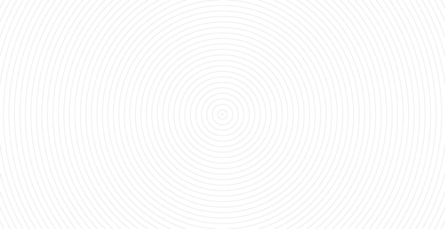 Círculo concéntrico Ilustración para la onda sonora Patrón de línea de círculo abstracto Gráficos en blanco y negro