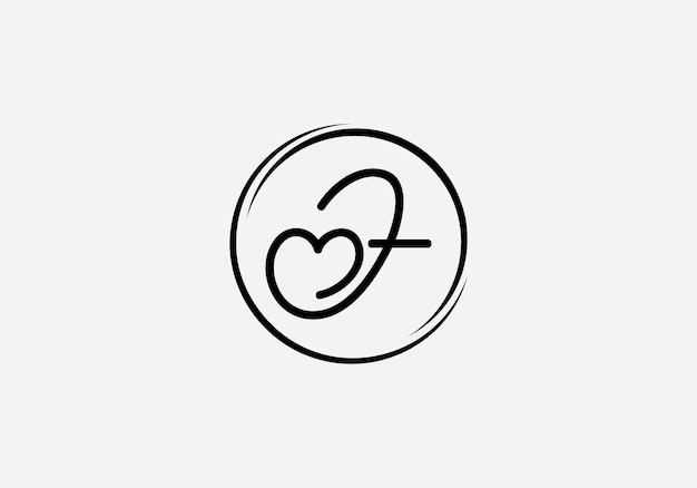 un círculo con un corazón y una flecha dibujados en él