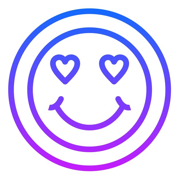 un círculo con corazones y una sonrisa en él
