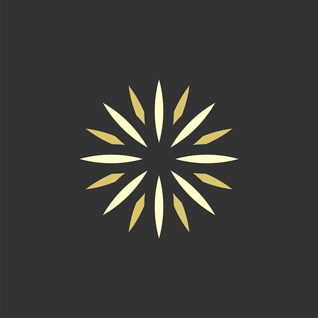Círculo decorativo flor Logo plantilla ilustración diseño Vector EPS 10