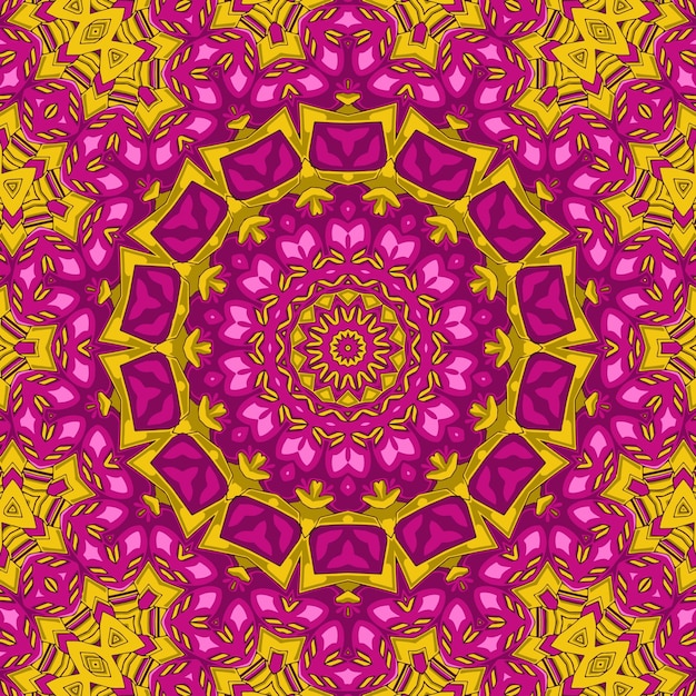 Círculo decorativo patrones flor étnica paisley diseño vector ilustración