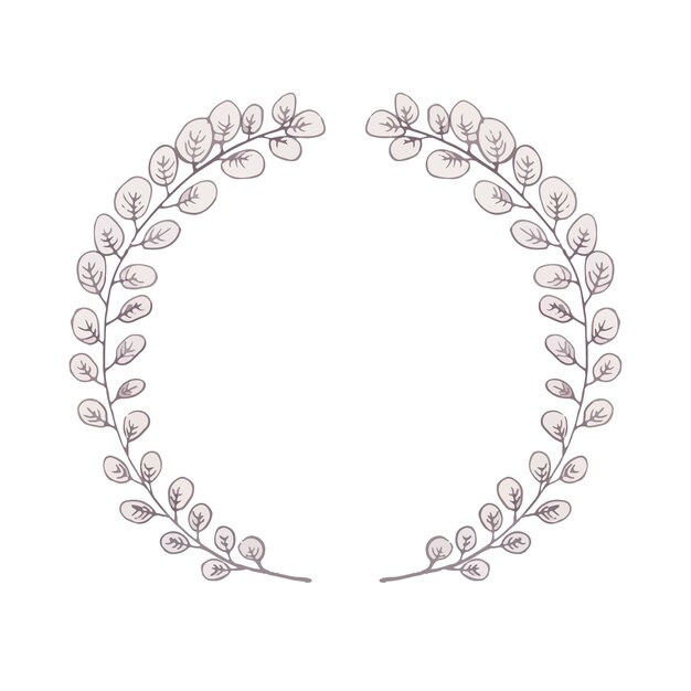 círculo deja guirnalda ornamental