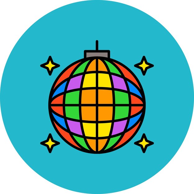un círculo con un diseño colorido en él y la palabra la palabra en él