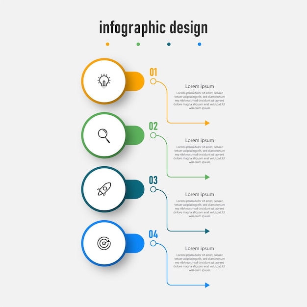 Círculo diseño infográfico elegante