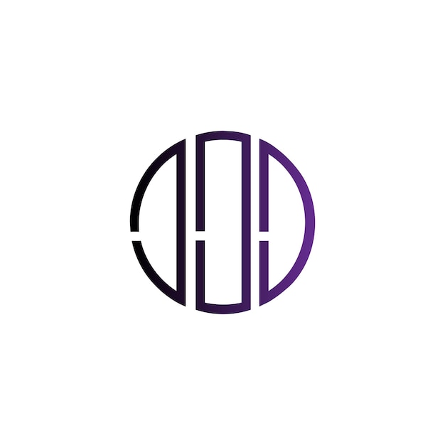 círculo dod moderno minimalista simple monograma diseño de logotipo de lujo para la marca