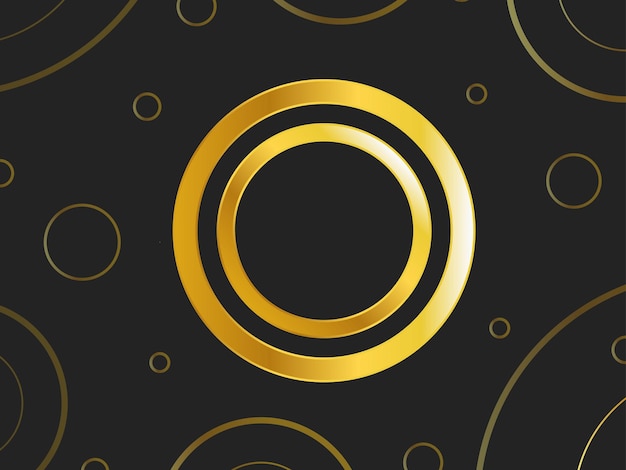 un círculo dorado con un fondo dorado con círculos como círculos y círculos