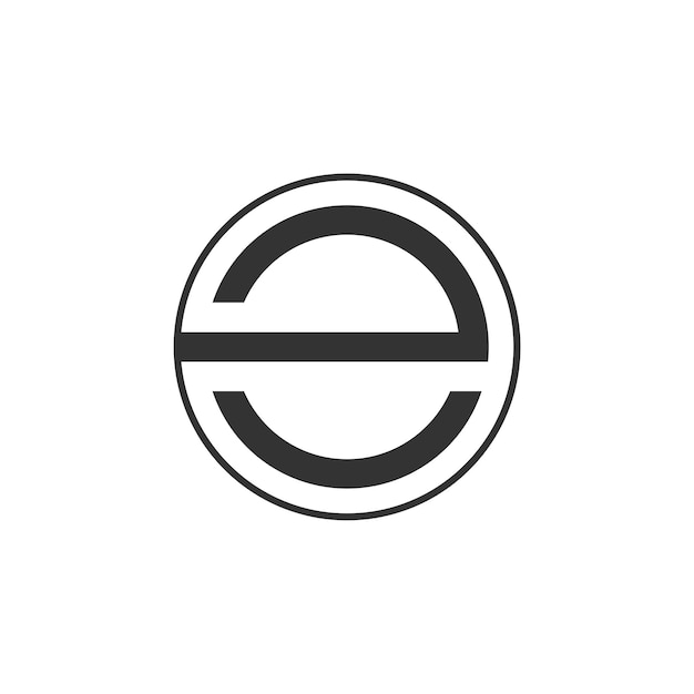 Círculo E Carta Logo Plantilla Ilustración Diseño Vector EPS 10