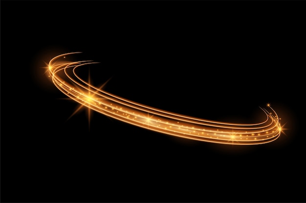 Círculo de efecto de luz brillante. Línea de brillo rotacional. Fondo de rastro de anillo que brilla intensamente. Marco redondo con luces vintage brillo. Vector de remolino brillante magia