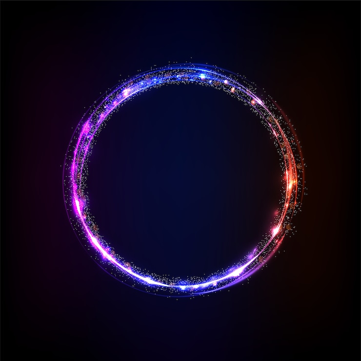 Vector círculo de efecto de luz brillante