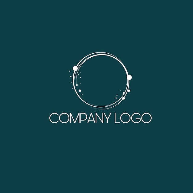 Círculo elegante con puntos símbolo de la empresa