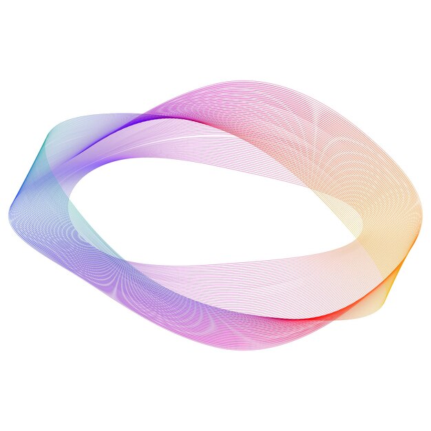 Círculo de elementos de diseño aislados colores vectoriales en negrita anillo dorado de brillo abstracto ondulado
