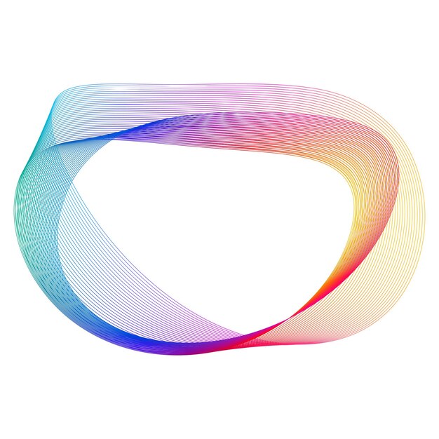 Círculo de elementos de diseño Aislados colores vectoriales en negrita anillo dorado de rayas onduladas de brillo abstracto