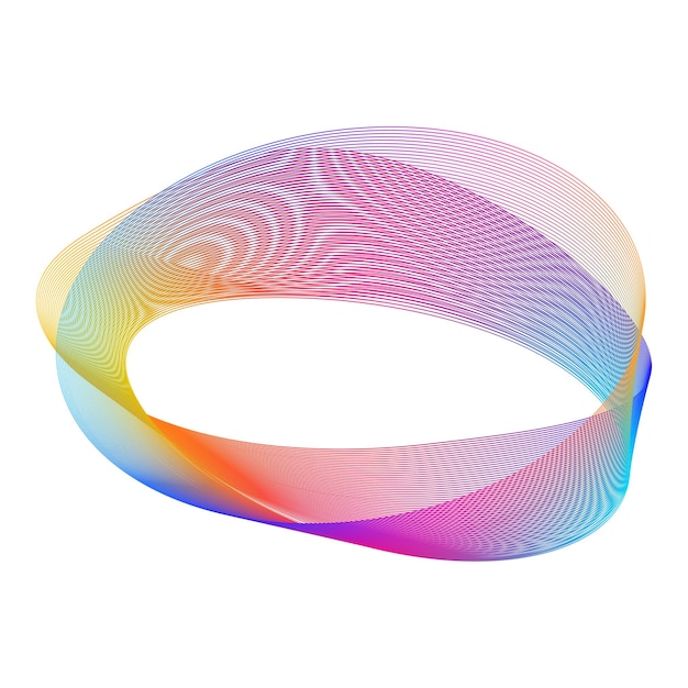 Círculo de elementos de diseño Aislados colores vectoriales en negrita anillo dorado de rayas onduladas de brillo abstracto