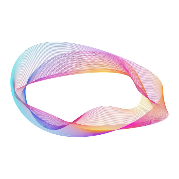 Círculo de elementos de diseño Aislados colores vectoriales en negrita anillo dorado de rayas onduladas de brillo abstracto
