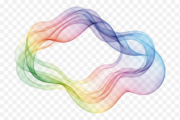 Círculo de energía de vórtice abstracto Marco de elementos de diseño de color de onda de arco iris
