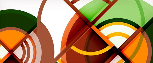 Círculo fondo abstracto formas geométricas redondas de colores brillantes