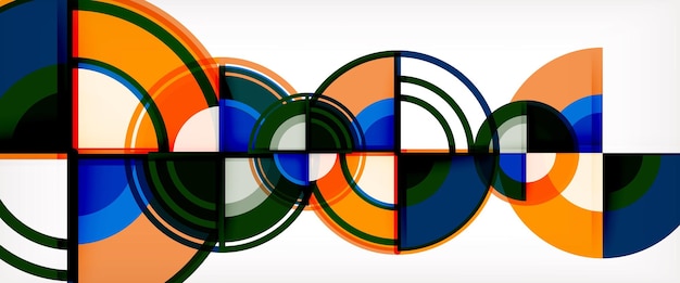 Círculo fondo abstracto formas geométricas redondas de colores brillantes