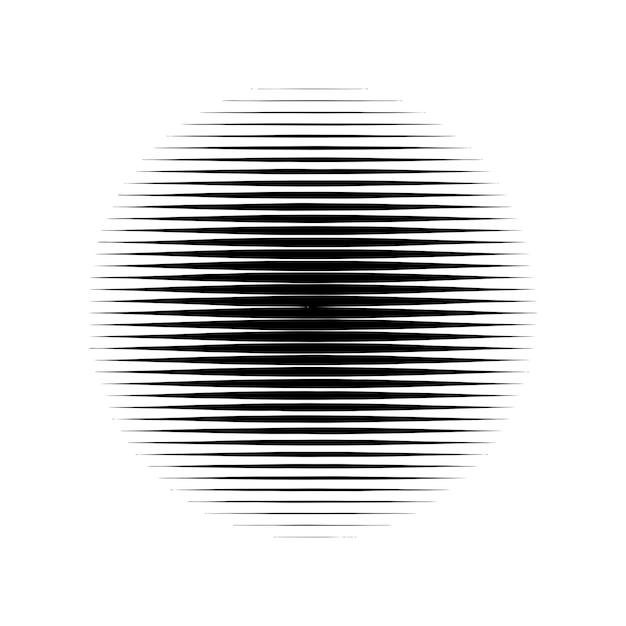 un círculo con un fondo blanco y negro con un círculo negro en el medio