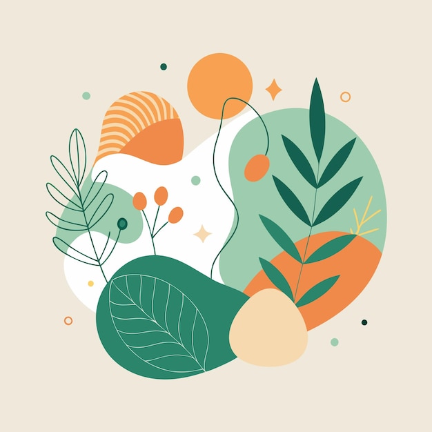 un círculo de frutas y plantas con una imagen de un pájaro y la palabra " vida "