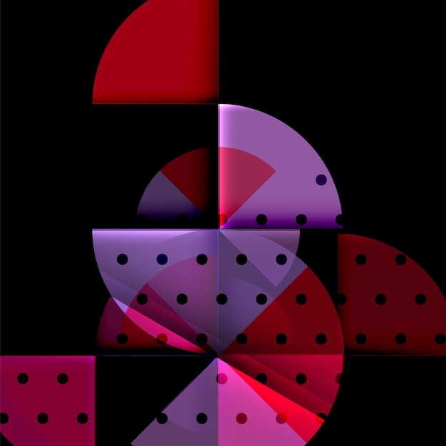 Círculo geométrico estandarte abstracto Ilustración vectorial