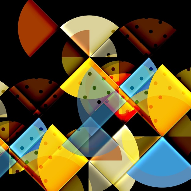 Círculo geométrico estandarte abstracto Ilustración vectorial