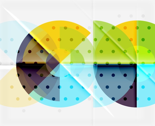 Círculo geométrico estandarte abstracto Ilustración vectorial
