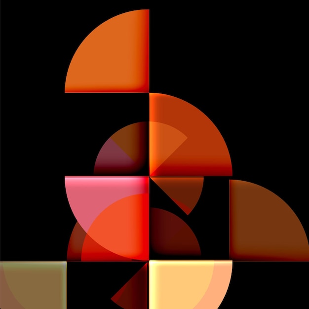 Círculo geométrico estandarte abstracto Ilustración vectorial