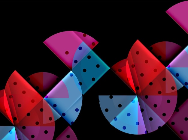 Círculo geométrico estandarte abstracto Ilustración vectorial