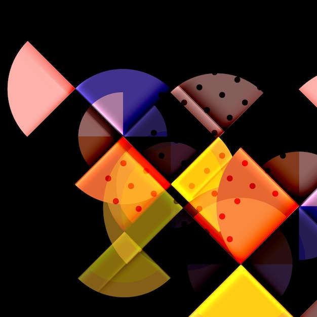 Círculo geométrico estandarte abstracto Ilustración vectorial