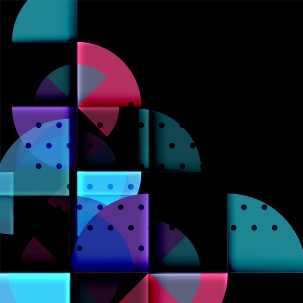 Círculo geométrico estandarte abstracto Ilustración vectorial