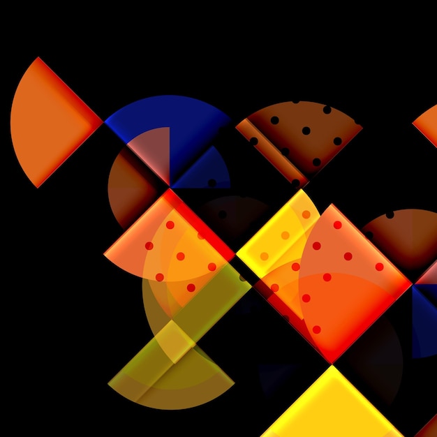 Círculo geométrico estandarte abstracto Ilustración vectorial