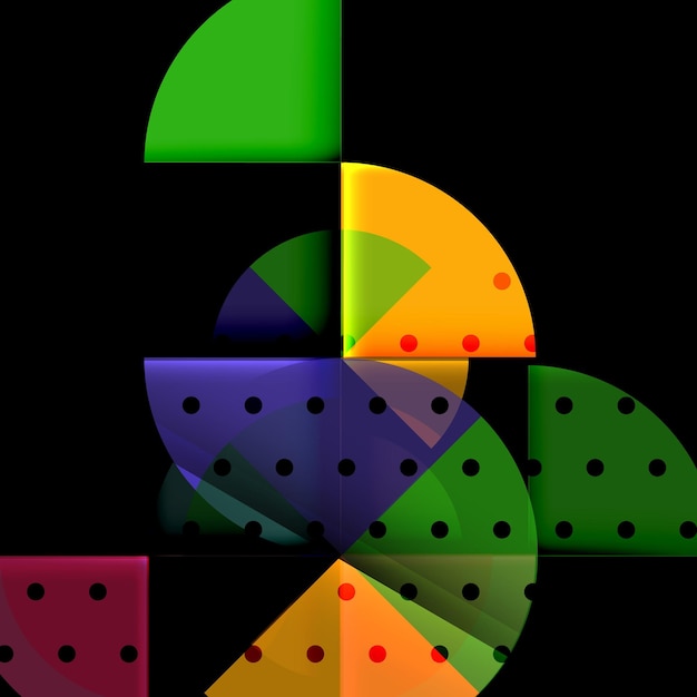 Círculo geométrico estandarte abstracto Ilustración vectorial