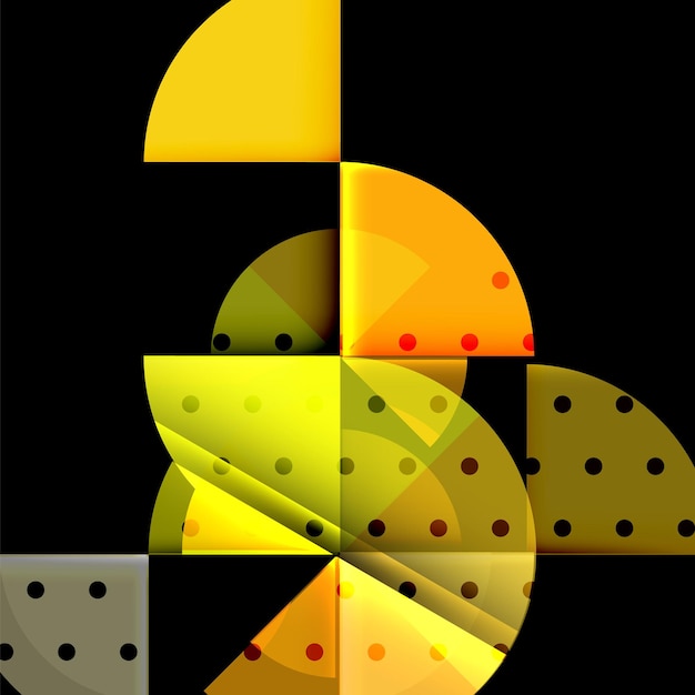Círculo geométrico estandarte abstracto Ilustración vectorial