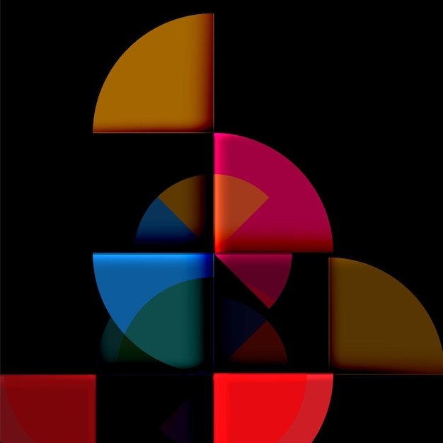 Círculo geométrico estandarte abstracto Ilustración vectorial