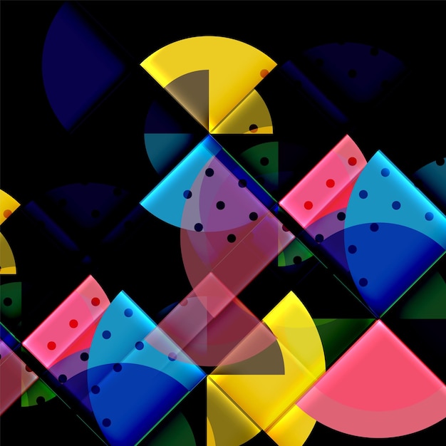 Círculo geométrico estandarte abstracto Ilustración vectorial