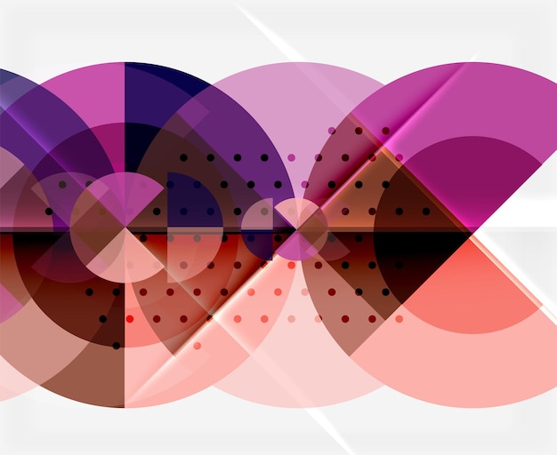 Círculo geométrico estandarte abstracto Ilustración vectorial