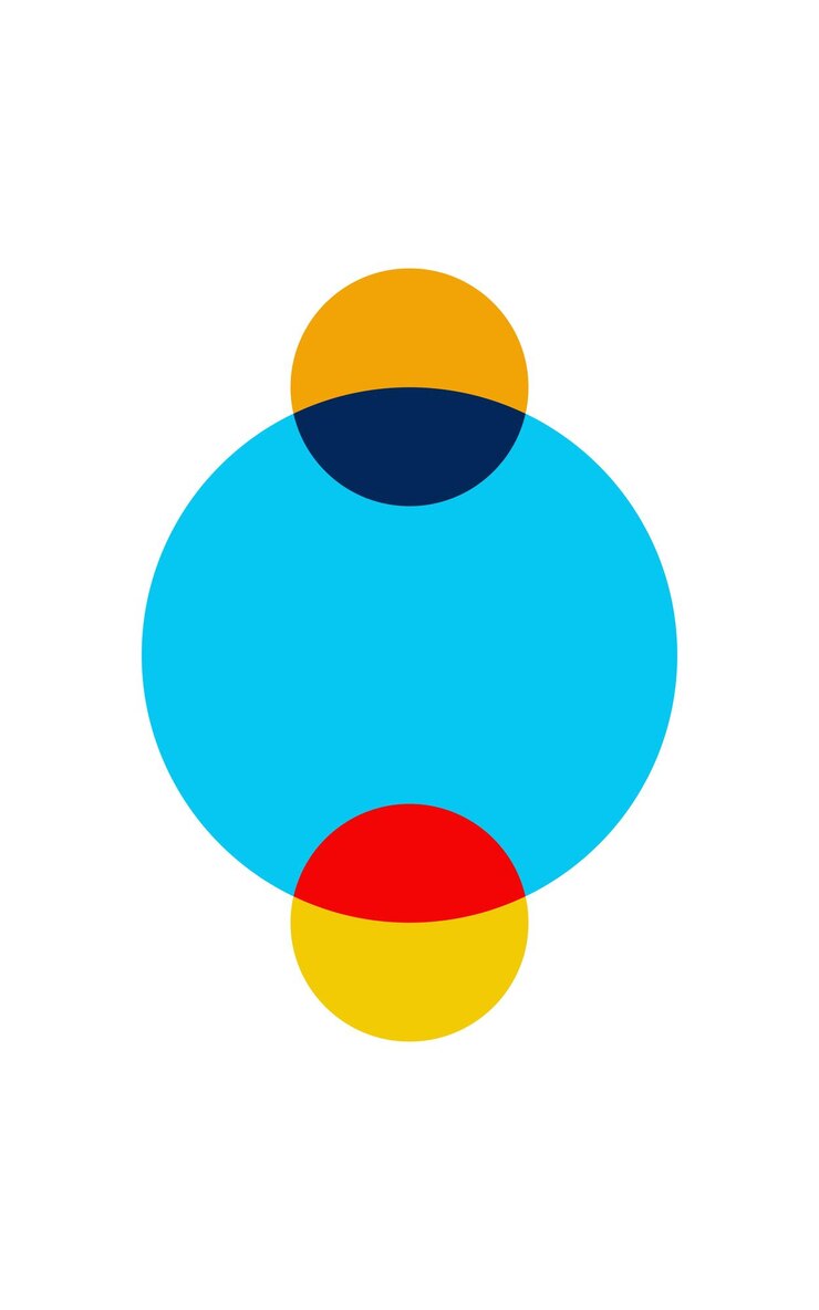 Vector círculo geométrico en estilo bauhaus para el arte de la pared