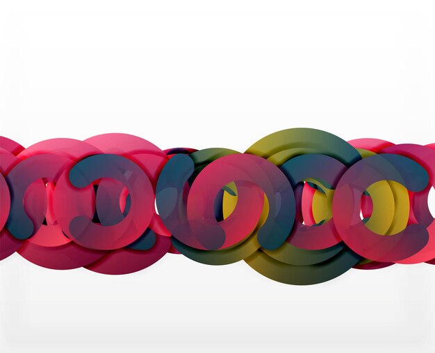 Círculo geométrico fondo abstracto colorido diseño de negocios o tecnología para web Papel formas redondas anillos geométricos estilo 3d textura banner