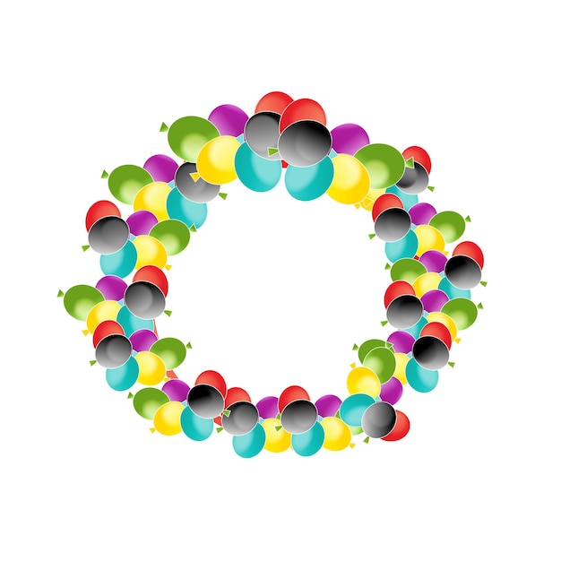 El círculo del globo de colores