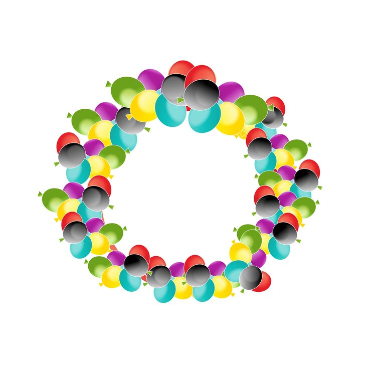 El círculo del globo de colores
